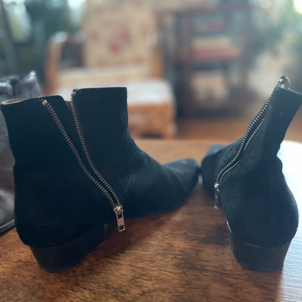 IRO boack suede booties, size 38.